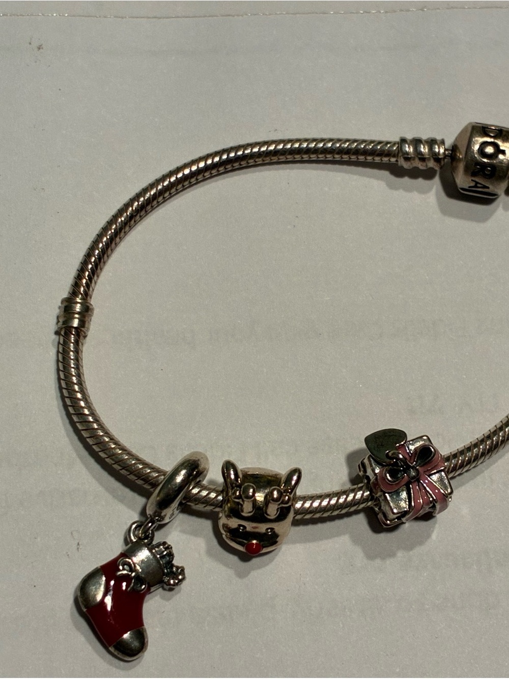 Pandora Christmas Bracelet with 3 Holiday Charms - Picture 9 of 16